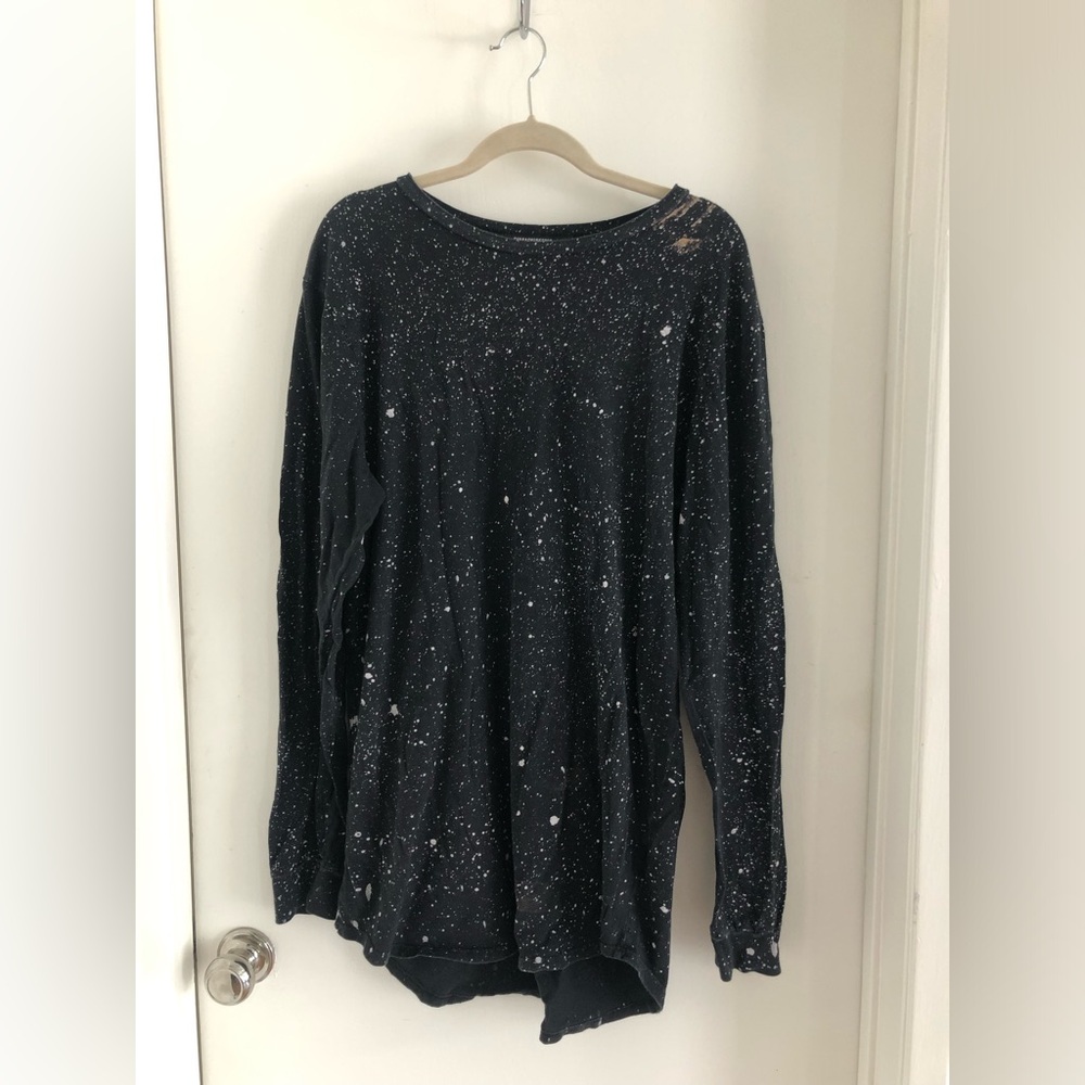 Threadworkshop men’s long sleeve bleached tee size large